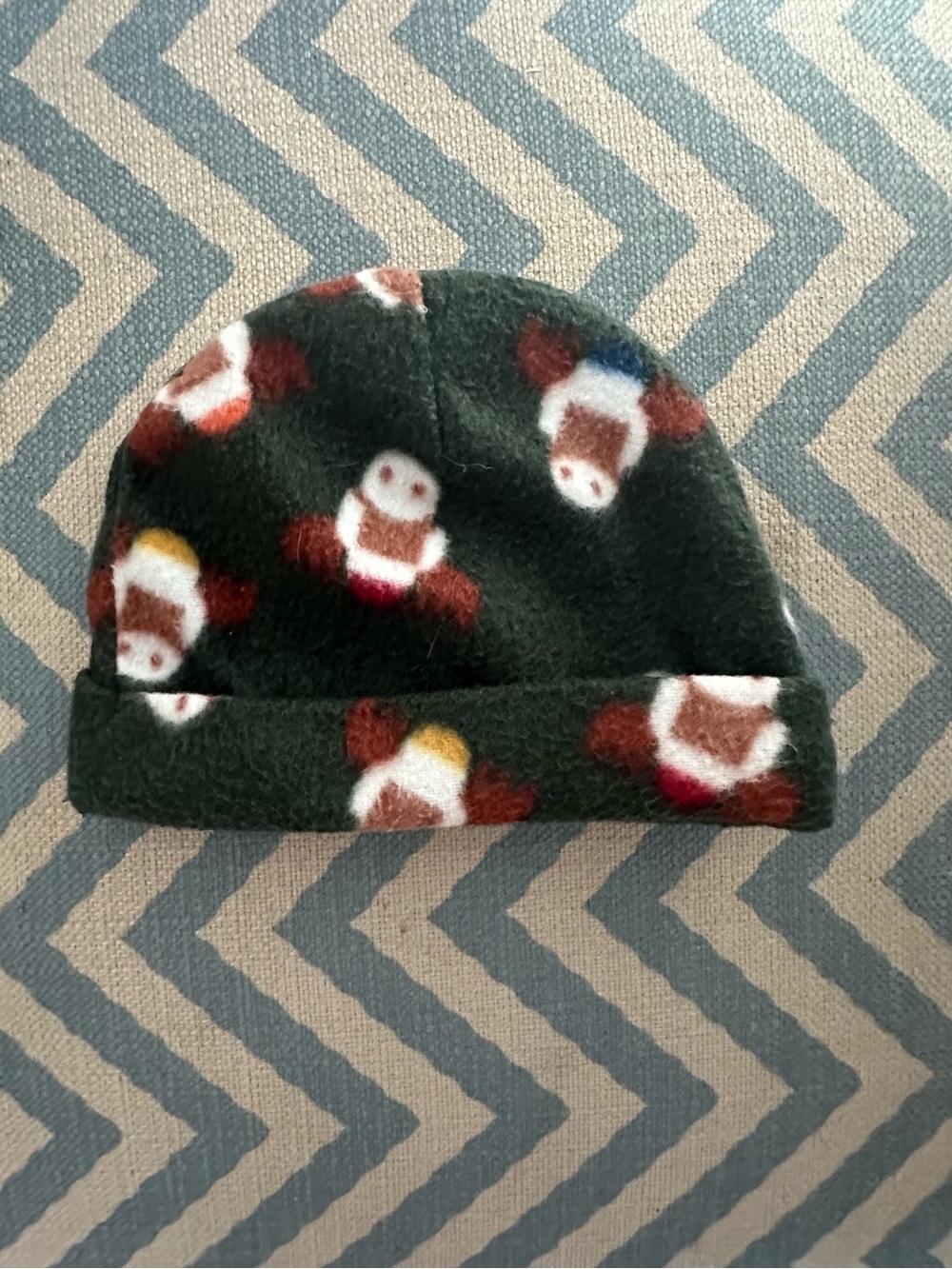 Baby Fleece Winter Hat, Snowman Print